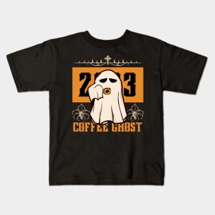 Ghost Coffee 2023 Halloween Kids T-Shirt